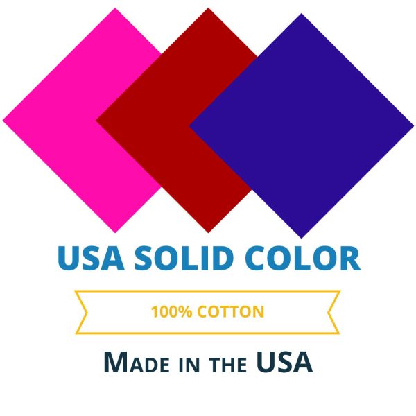 Solid Color Blank Bandana - Made In Usa 100% Cotton