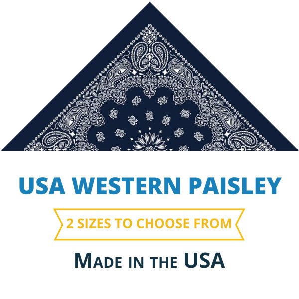 Western Paisley Handkerchiefs - Usa - 100% Cotton