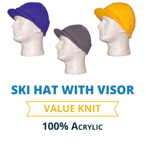 Usa Made Ski Hat With Visor