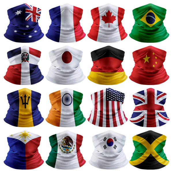 Country Flag Neck Gaiter, Tube Mask, Tube Headband